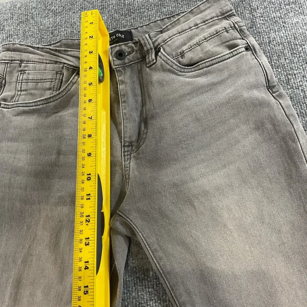 Kenneth Cole New York Athletic Fit 30x32 Gray Slim Straight Jeans Men's Stretch